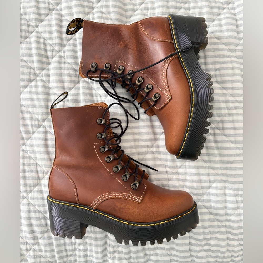 Dr. Martens Leona Platform Combat Boots